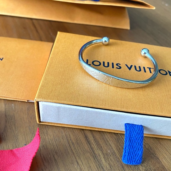 Silver Monogram Jonc Louis Vuitton MONOGRAM JONC Bracelet